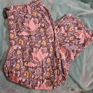 Floral wid leg pants